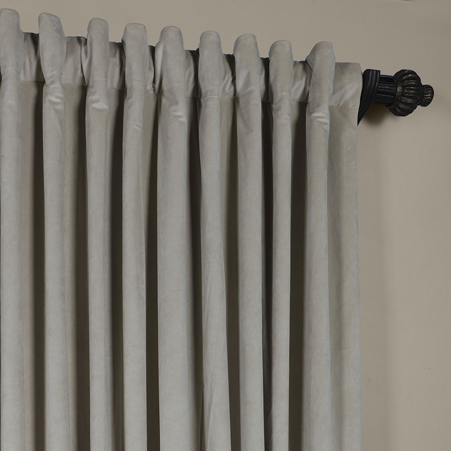 Hpd Half Price Drapes Signature Velvet Thermal Blackout Curtains For Living Room 84 Inch Long (1 Panel) Rod Pocket Insulated Blackout Curtains For Bedroom Window Curtains, 100W X 84L, Cool Beige