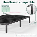 Zinus 14 Inch Elias Metal Platform Bed Frame, Steel Support, No Box Spring Needed, Easy Assembly, Twin