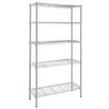 Simple Deluxe 5-Tier Storage Shelves, 35.83 W x 13.98 D x 71.7 H Wire Metal Shelving Unit, 1250 Lbs Loading Capacity, Chrome