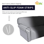 Easy-Going Fleece Stretch Sofa Slipcover Spandex Non-Slip Soft Couch Sofa Cover, Washable Furniture Protector With Anti-Skid Foam And Elastic Bottom For Kids, Pets(Chair, Black)