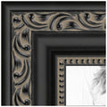 ArtToFrames 4x6 Inch Black Picture Frame, This 1.25 Inch Custom Poster Frame is Antique Black - Comes with Regular Glass and Cor