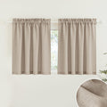 Ryb Home Linen Curtains Over Sink 36 Inches Length, 2 Panels Light Filtering Privacy Semi Sheer Curtains For Bathroom Kitchen Ca