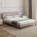 Novilla Queen Size Platform Bed Frame with Adjustable Headboard Upholstered Bed Frame Queen No Box Spring Needed, Noise Free, Ea