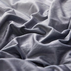 Clothknow Grey Silver Fluffy Comforter Set Full 3Pcs Gray Bedding Comforter Sets Velvet Comforter Soft Gray White Full Size Comforter Sets