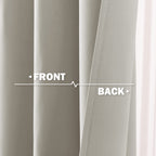 Nicetown Farmhouse Blackout Valance Curtains, Short Kitchen Curtain Valances Tiers, Grommet Bathroom Small Window Covering For Living Room/Bedroom/Basement(1 Pair, 52X18 Inches, Natural)