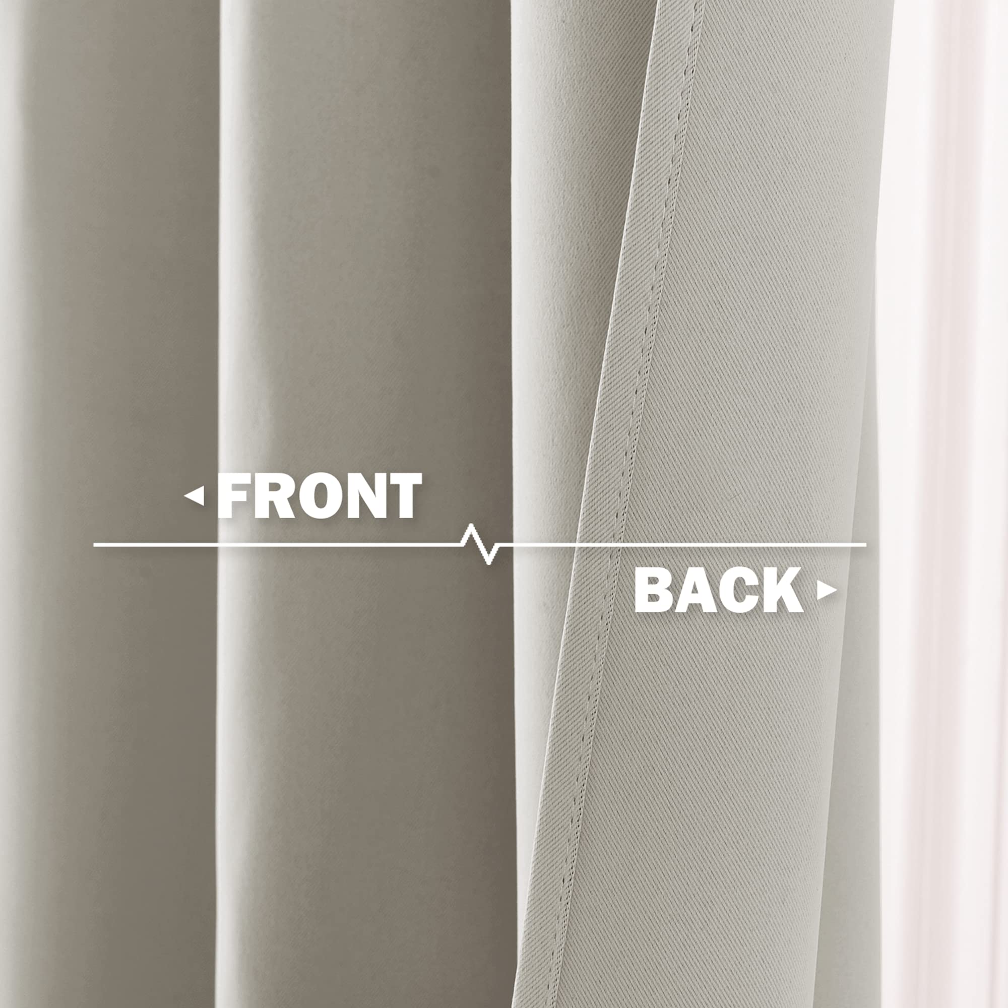Nicetown Farmhouse Blackout Valance Curtains, Short Kitchen Curtain Valances Tiers, Grommet Bathroom Small Window Covering For Living Room/Bedroom/Basement(1 Pair, 52X18 Inches, Natural)