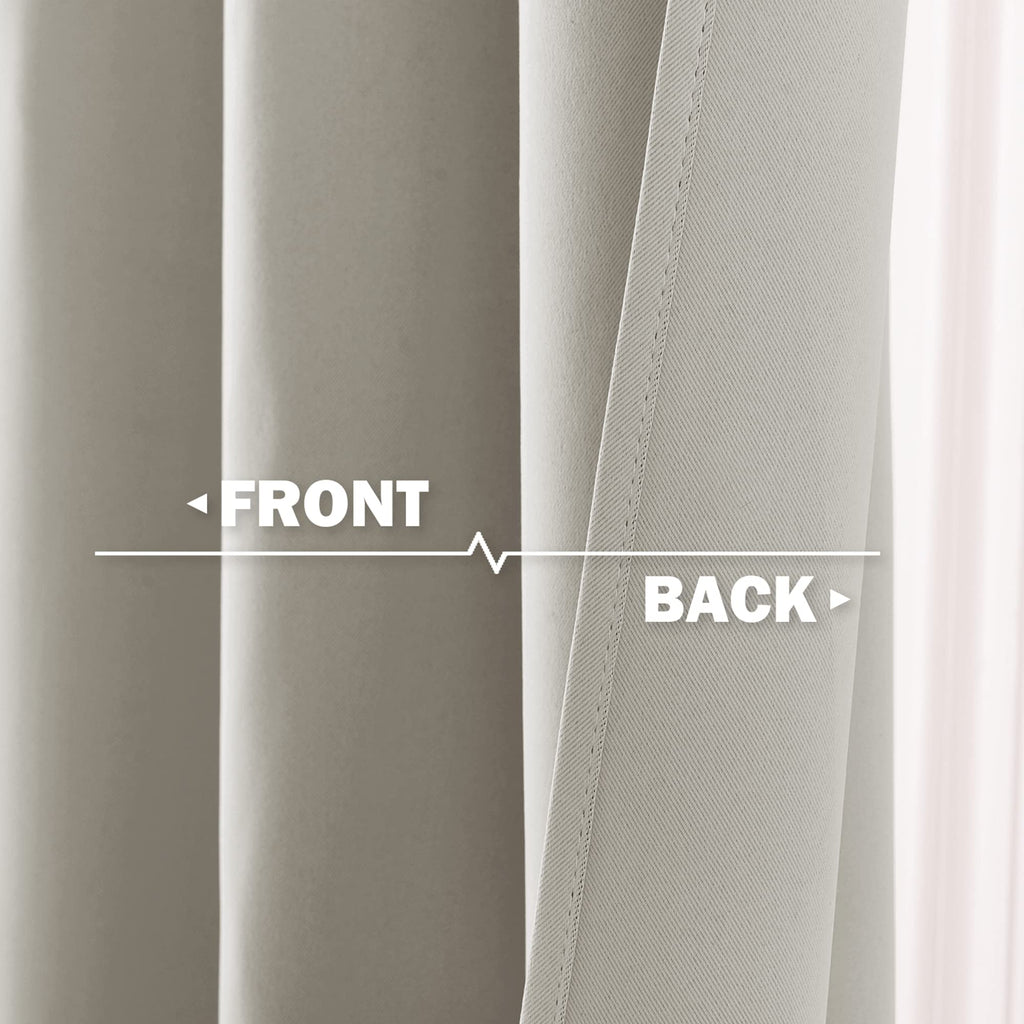 Nicetown Kitchen Valance Window Treatment Blackout Tiers For Small Window Short Curtain Farmhouse Grommet Country Window Cover For Living Room/Basement, W52 X L30, 2 Panels, Natural