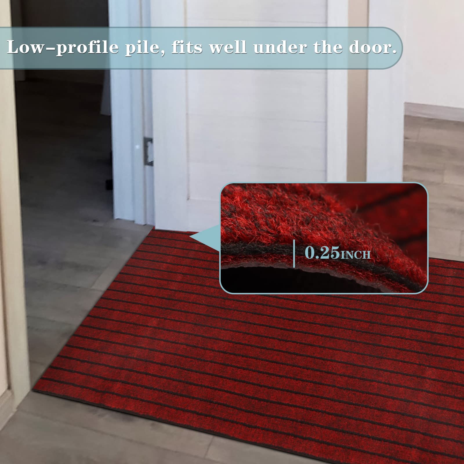 Runner Rug 3Ft X 5Ft, Ayoha 2'-82' Utility Carpet Runner For Entryway Hallway Aisles Balcony Garages, Area Rugs With Non-Slip Ru