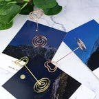10 Pcs Table Number Holders Heart Shaped Table Number Stand Place Card Holder Mini Wire Table Card Holder Picture Photo Holders