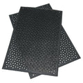 Rubber-Cal Dura-Scraper Drainage Commercial Door Mat - 3/8 in x 2 ft x 3 ft - Black Rubber Doormats
