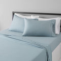Amazon Basics Microfiber Sheet Set, 14 Deep Pockets, Pack of 4 (16 Pieces), Full, Spa Blue, Solid