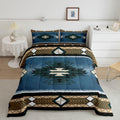 Manfei Aztec Comforter Set Full Size, Native American Bedding Set 3Pcs For Kids Boys Girls Bedroom Decor, Retro Tribal Geometric