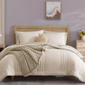 Monbix Comforter King Size, King Comforters Set 7 Piece, Breathable Solid Bedding Sets King With Comforters, King Bed In A Bag W