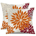 Dfxsz Orange Wine Red Flower Pillow Covers 18X18 Inch Set Of 2 Outdoor Throw Pillows Outdoor Waterproof Decor For Living Room So