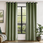 Lazzzy Blackout Velvet Curtains Green Thermal Insulated Curtains 84 Inch Long Drapes For Bedroom Living Room Darkening Window Treatments Grommet Living Room Curtains Set Of 2 Panels Sage Green