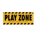 Stupell Industries Play Zone Caution Children Construction Sign Yellow Black, Designed by Stephanie Workman Marrott Wall Plaque,