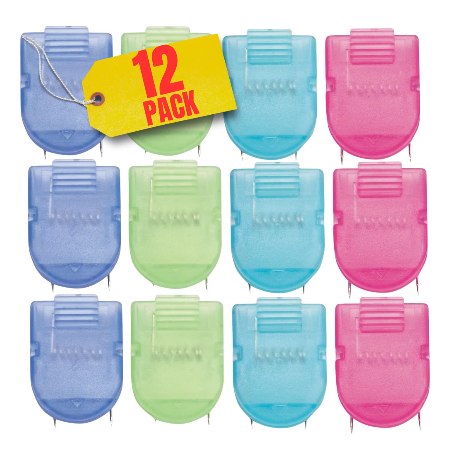 1Intheoffice Cubicle Clips, Assorted Colors, '12 Pack'