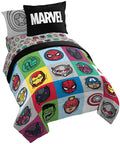 Jay Franco Marvel Avengers Pop 5 Piece Twin Size Bed Set - Includes Comforter & Sheet Set - Super Soft Fade Resistant Microfiber