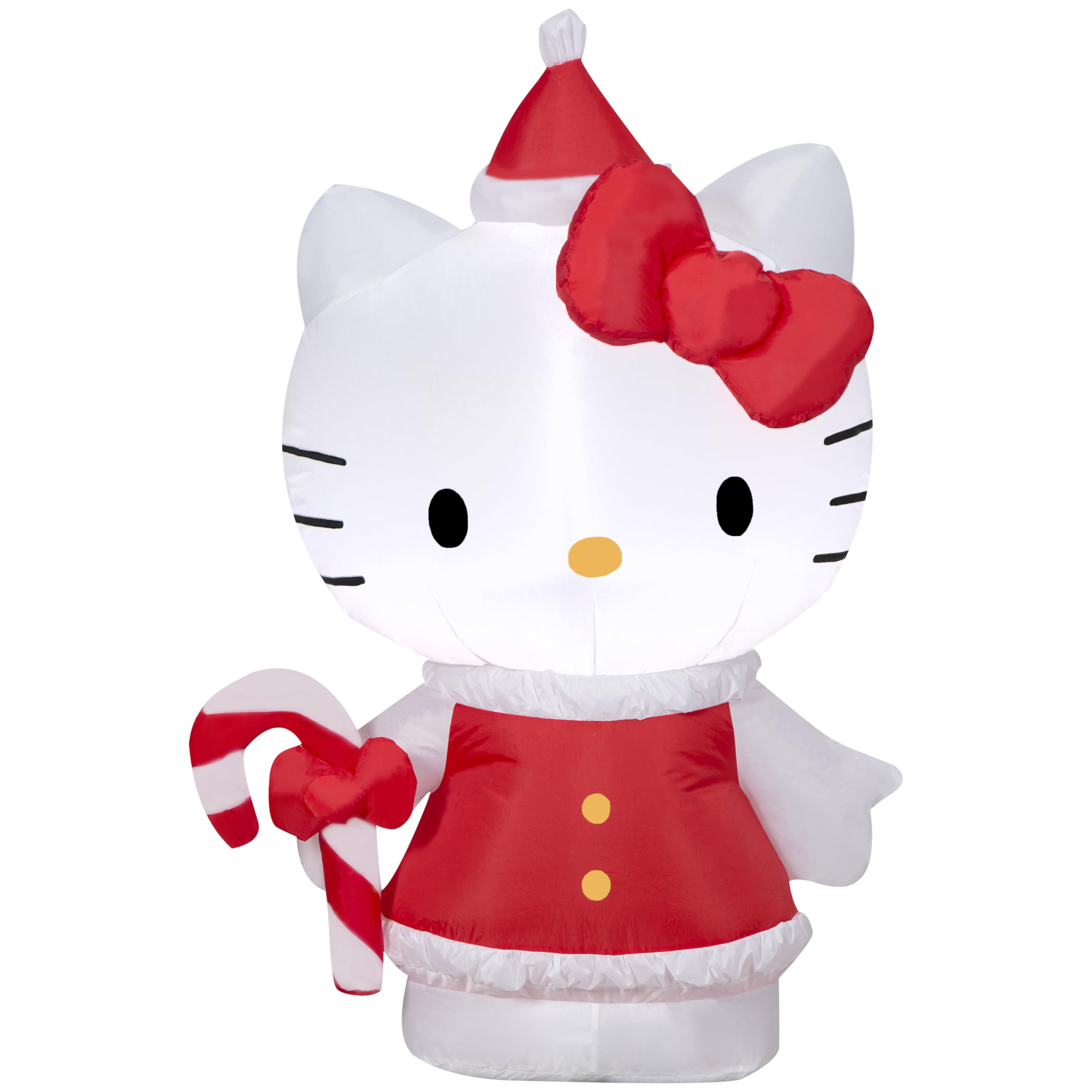 Gemmy Christmas Inflatable Hello Kitty in Holiday Dress, 3.5 ft Tall, Multi