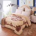 9 Lbs Heavy Korean Mink Blanket 77'  90', Silky Soft And Warm, 2 Ply Reversible Raschel Bed Blanket,(200X230Cm4Kg).