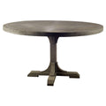 HomeRoots Brown 54 Circular Solid Wood Top with Pedestal Style Base Dining Table