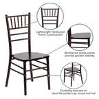 Flash Furniture Hercules Series Walnut Wood Chiavari Chair