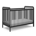 Storkcraft Pasadena 3-in-1 Convertible Crib (Black) - GREENGUARD Gold Certified, Converts to Daybed and Toddler Bed, Fits Standa