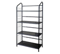 unbrand FT597BK-4 Black Metal Book Shelf 4 Tier