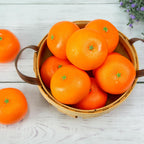 Haksen 12 Pcs Fake Oranges, Artificial Fruits For Decoration Lifelike Fake Fruit Faux Oranges For Home Kitchen Cabinet Decor Pho