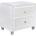 Upholstered 2 Drawer Nightstand, Brown/ Brown