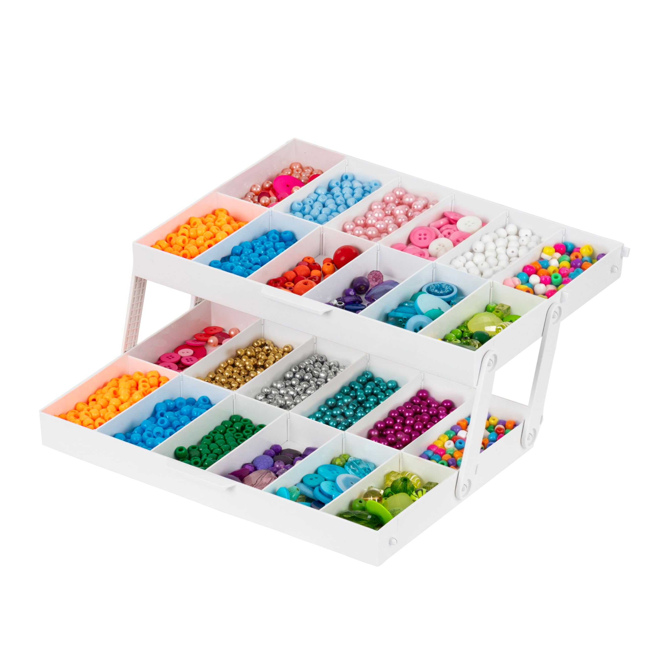 Iris Usa 2 Tier Drawer Organizer Expandable, Multi Level Smart Drawer Organizer With Dividers, Collapsible Drawer Storage For Ki