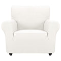 Znsayotx Super Stretch Chair Slipcover Universal Sofa Chair Covers For Living Room Dogs Pet Furniture Protector Spandex Armchair Slipcovers With Anti Slip Foam Sticks (White, Chair)