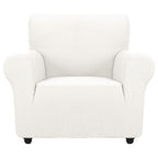 Znsayotx Super Stretch Chair Slipcover Universal Sofa Chair Covers For Living Room Dogs Pet Furniture Protector Spandex Armchair Slipcovers With Anti Slip Foam Sticks (White, Chair)