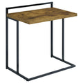Coaster Home Furnishings Dani Rectangular Snack Table with Metal Base Antique Nutmeg and Black