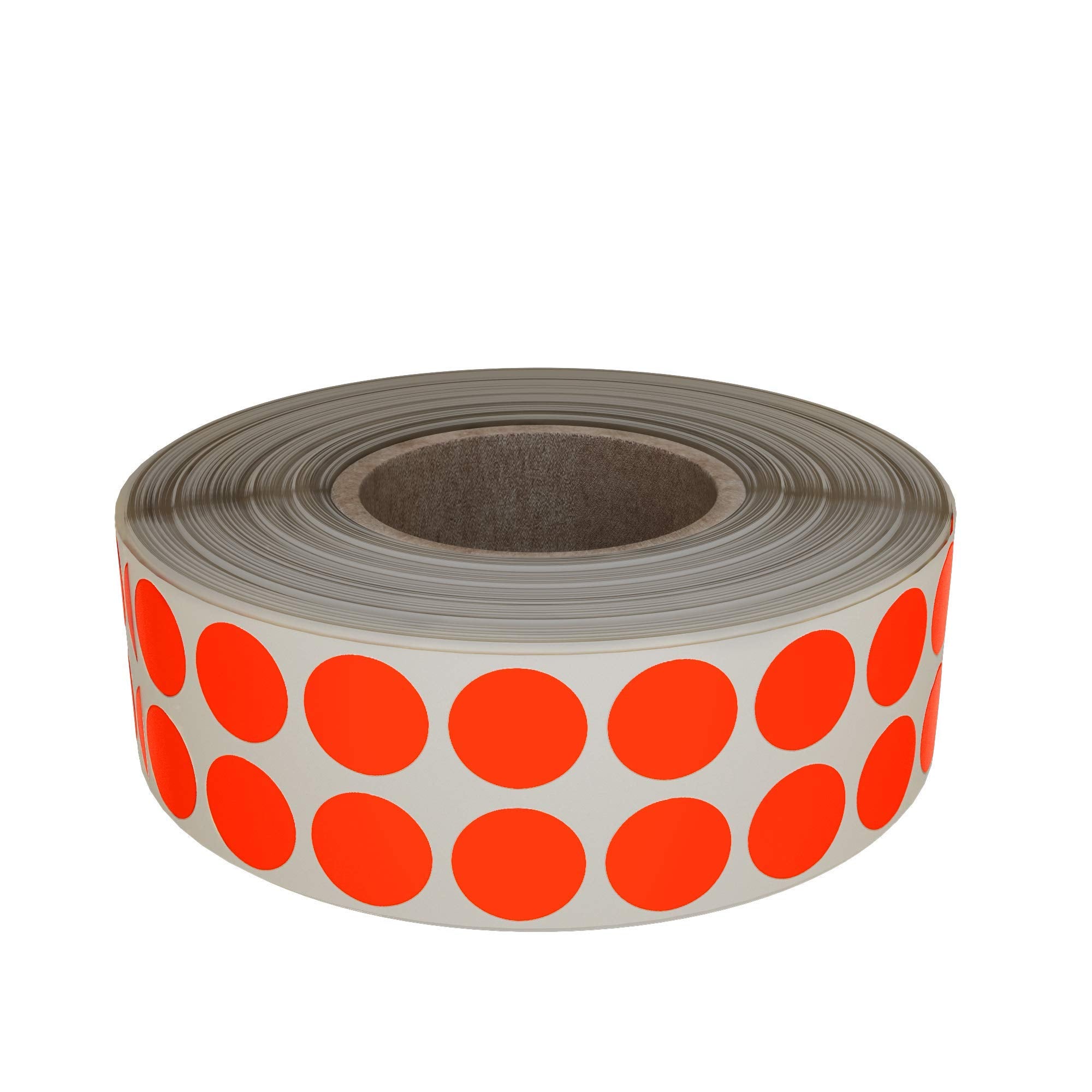 Royal Green Neon Florescent Red Label On Roll - 1/4 Inch - Color Coding Round Dot Stickers 8Mm - 2000 Pack
