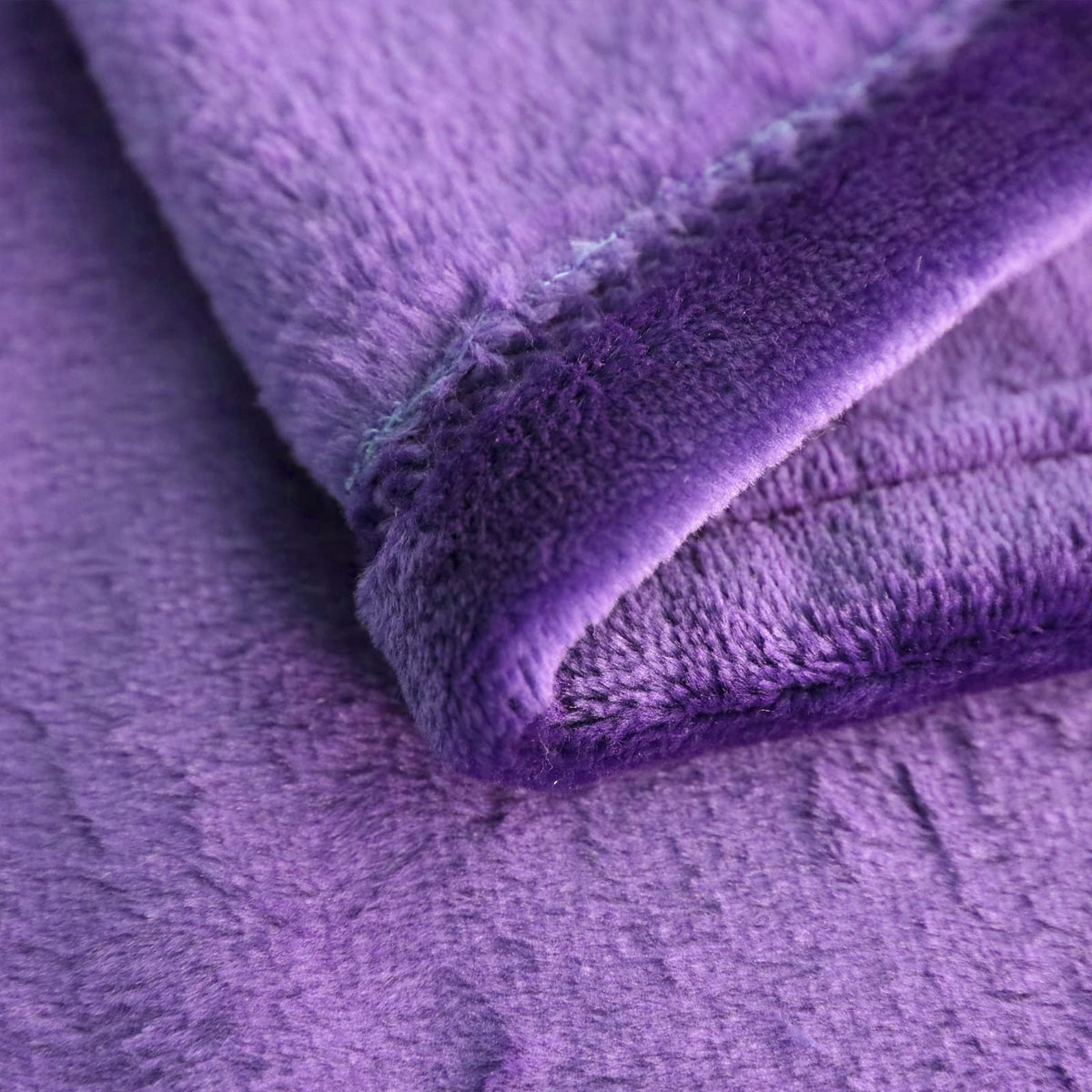 Sochow Flannel Fleece Blanket Luxury Twin Xl Size, All Season Lightweight Super Soft Cozy Blanket For Bed Or Couch, Purple, 66X9
