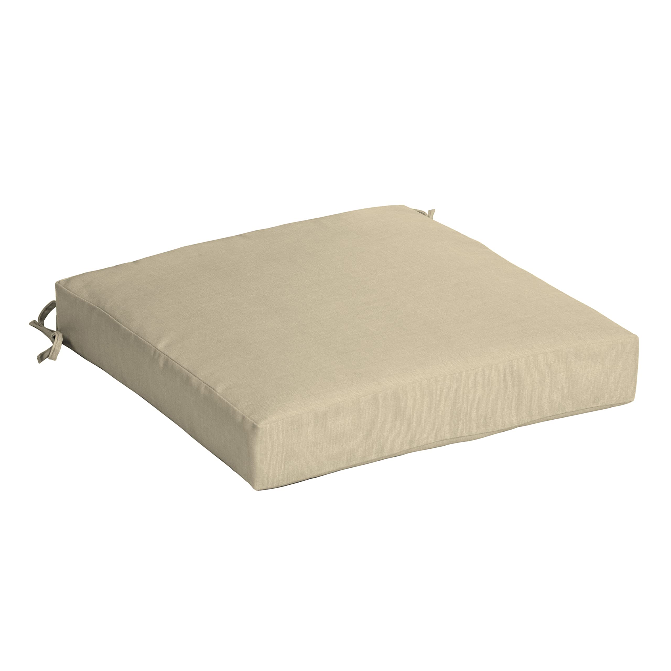 Arden Selections Outdoor Wicker Chair Cushion, 20 X 18, Rain-Proof, Fade Resistant 21 X 21, Tan Leala