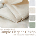 Jinchan Linen Textured Tier Curtains 24 Inch For Kitchen Windows Country Farmhouse Cafe Small Curtains Rustic Light Filtering Half Curtains For Living Room Laundry Bathroom Rod Pocket 2 Panels Crude