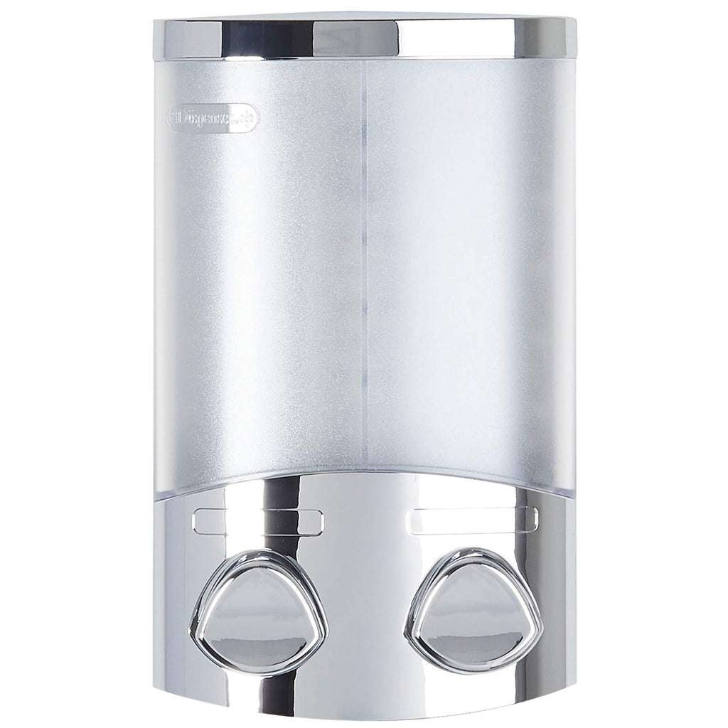 Better Living Products Duo Shower Dispenser 2, Shampoo And Soap Dispenser, 2 X 10.5 Fl. Oz. Chrome, 4.75' X 3.13' 7.75'