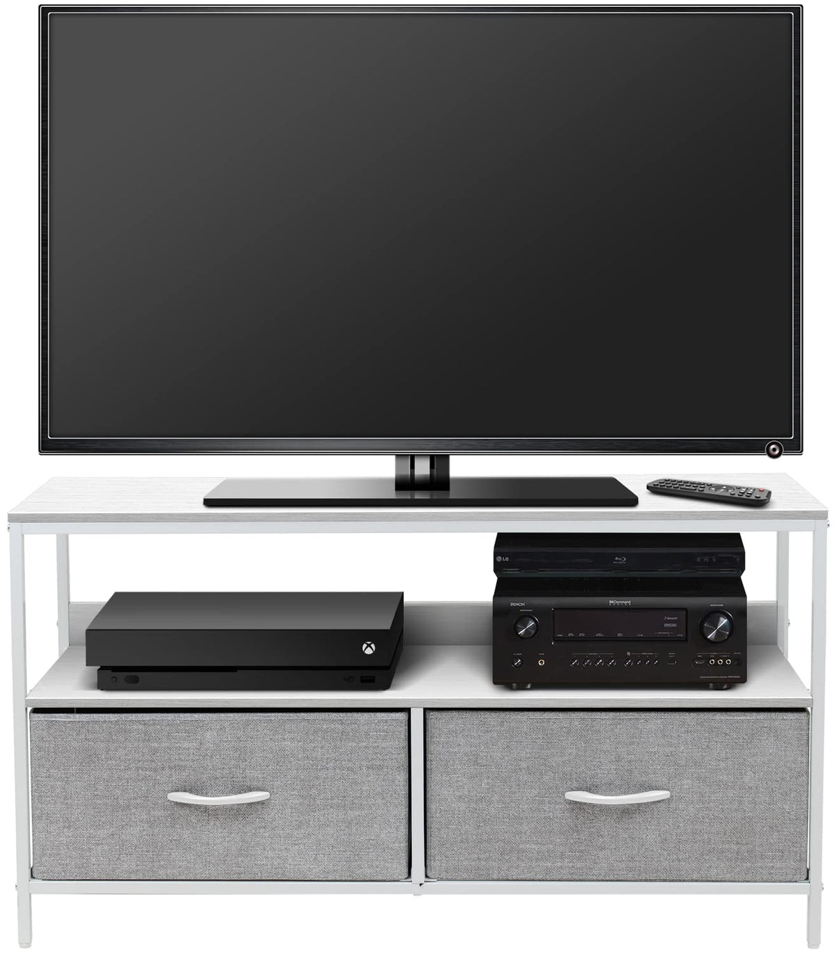 Sorbus Tv Stand Dresser With 2 Faux Wood Drawers - Television Riser Chest With Storage - Bedroom, Living Room, Closet, & Dorm Furniture