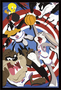 Trends International Looney Tunes: Space Jam - Court Wall Poster, 22.375 x 34, Black Framed Version