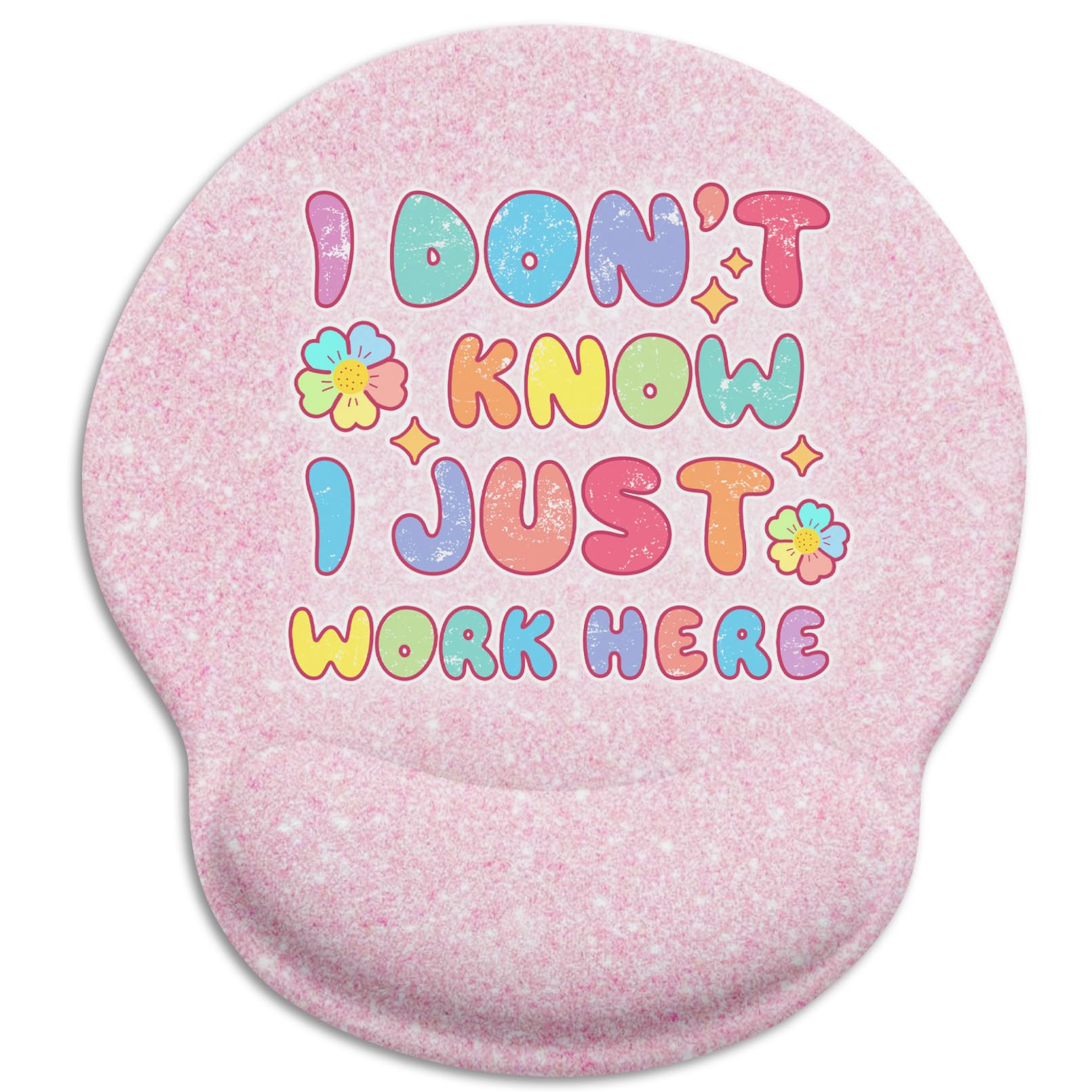 Limkrian Pink Ergonomic Mouse Pad With Wrist Rest, Funny Gaming Mousepad Wrist Support With Non-Slip Pain Relief Pu Base, Cute C