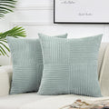 Fancy Homi 2 Packs Grey Blue Decorative Throw Pillow Covers 20X20 Inch For Couch Bed Sofa, Rustic Farmhouse Boho Home Decor, Sof