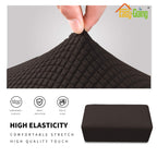Easy-Going Stretch Ottoman Cover Folding Storage Stool Furniture Protector Soft Rectangle Slipcover With Elastic Bottom(Ottoman Small,Chocolate)