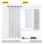 Nicetown Greyish White Room Darkening Curtain Panels - Window Treatment Thermal Insulated Grommet Room Darkening Curtains/Panels/Drapes For Bedroom (2 Panels, 34 By 63)