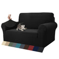 Znsayotx 1 Piece Jacquard Couch Covers For 2 Cushion Couch High Stretch Loveseat Slipcover For Pets Dogs Anti Slip Love Seat Sofa Slipcover Furniture Protector (Loveseat, Peacock Blue)