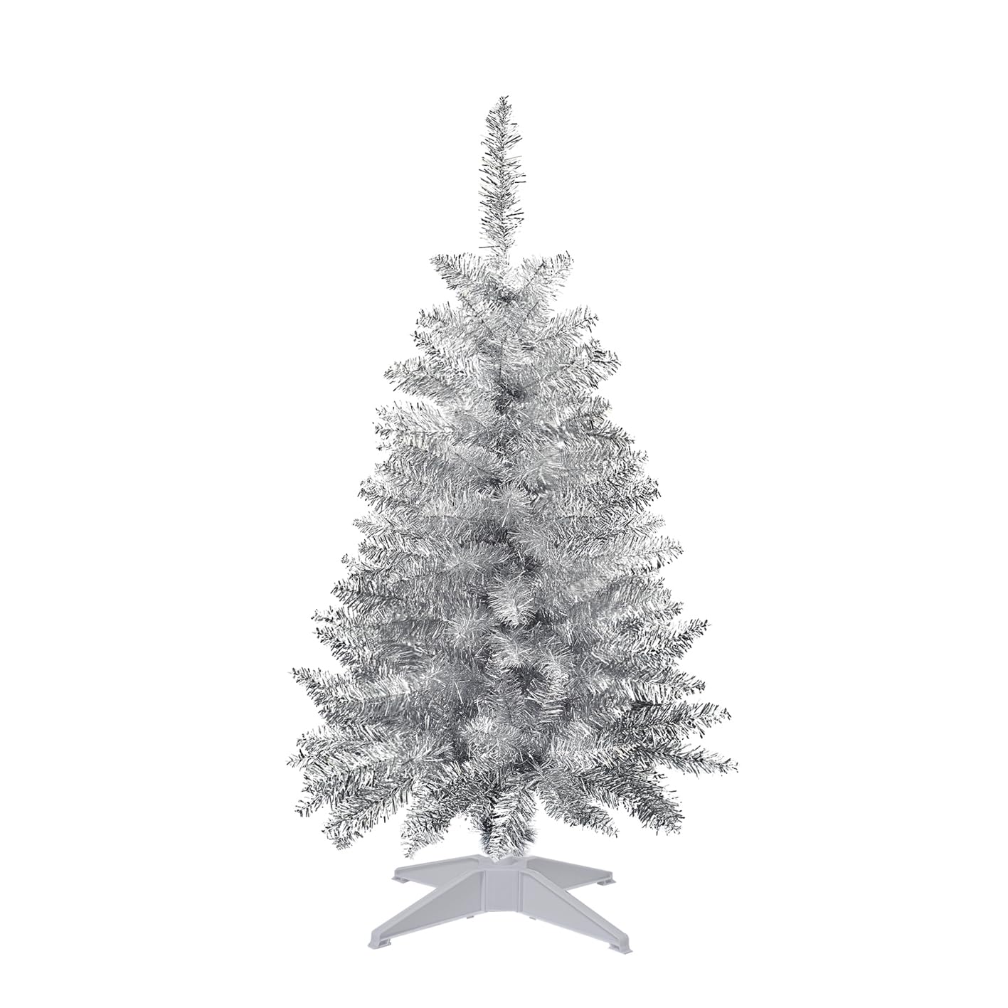 Small Christmas Tree 4FT Artificial Mini Xmas Tree for Christmas Halloween House Decor,Silver