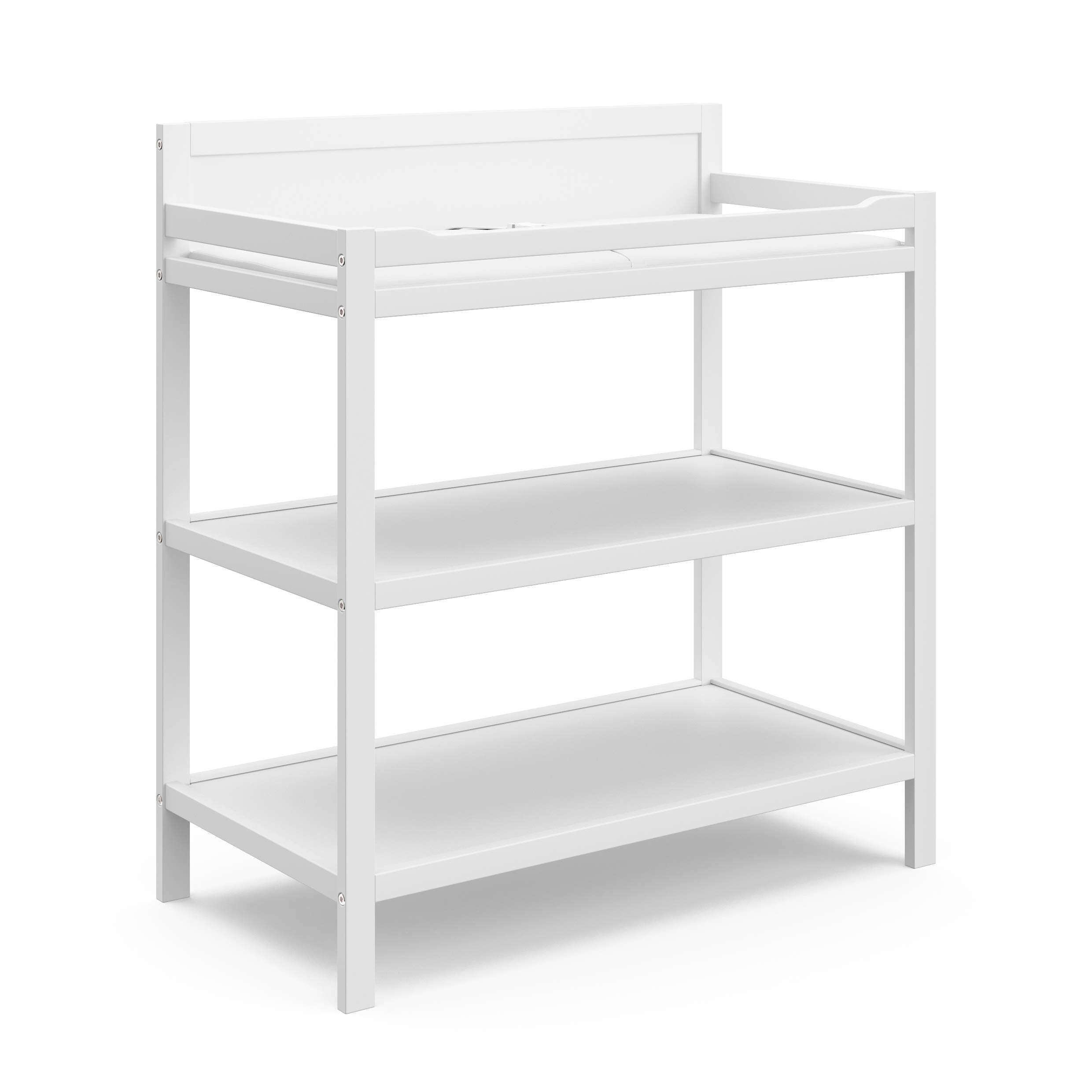Storkcraft Alpine Changing Table (White) - GREENGUARD Gold Certified Nursery Changing Table, Includes Water-Resistant Changing P