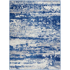 HomeRoots Ivory Navy 100% Polypropylene 5’ x 7’ Ivory and Navy Oceanic Area Rug