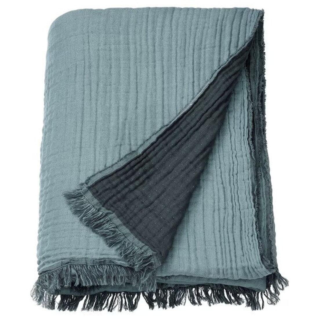 Ikea VALLKRASSING Throw, Light BlueGrey, 150x200 cm (59x79)